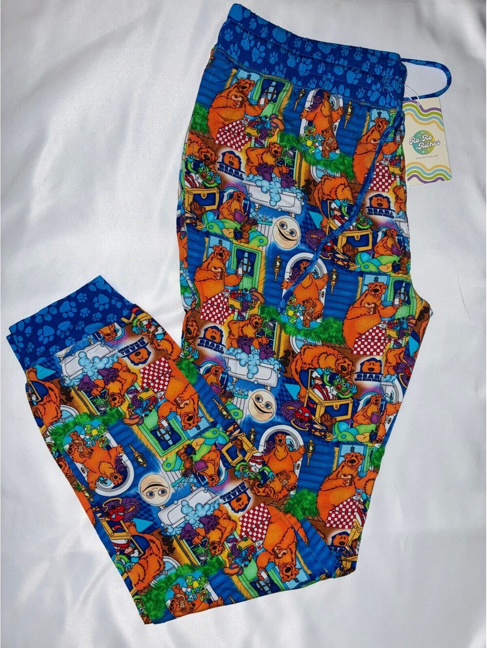 Rororiches Bear in the Big Blue House Adult Joggers Medium NWT